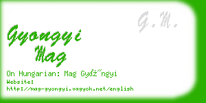 gyongyi mag business card